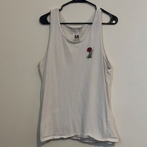 Muscle tee with rose